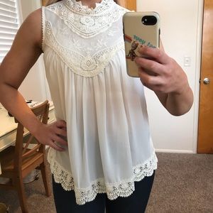 Lacey Sleeveless Blouse